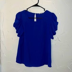Royal blue dress blouse